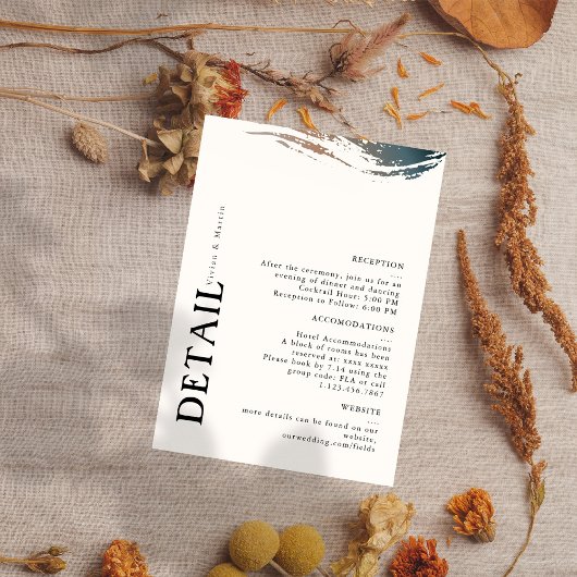 Immer und für Eternity Wedding Detail Card RSVP Karte