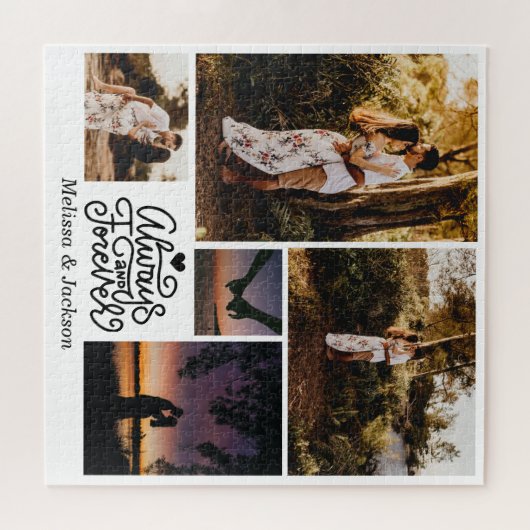 Immer und für immer 5 Fotos Valentin sammeln Puzzle (Horizontal)