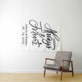 Immer und für immer benutzerdefinierter Hochzeitsh Wandteppich (Beispiel (Horizontal))