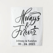 Immer und für immer benutzerdefinierter Hochzeitsh Wandteppich (Vorderseite)