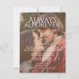 Immer und für immer | Benutzerdefiniertes Foto | H Magneteinladung