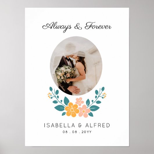 Immer und für immer benutzerdefiniertes Foto und T Poster (Vorne)