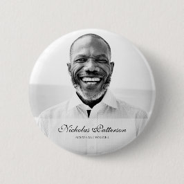 Immer und für immer| Classic Simple Foto Memorial Button