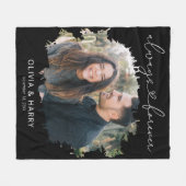 Immer und für immer Ehepaar-Foto Fleecedecke (Vorderseite (Horizontal))