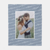 Immer und für immer Foto Hochzeit Fleecedecke (Vorderseite)