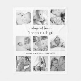 Immer und für immer Ihre kleine Girl Foto Collage Fleecedecke