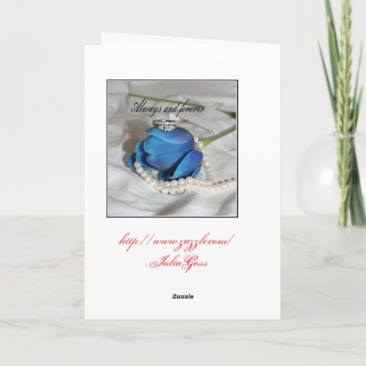 Immer und für immer karte (Rückseite)