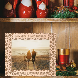 Immer und für immer Liebe Herz, Foto 10x8 Geätzte Rahmen