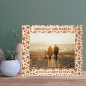 Immer und für immer Liebe Herz, Foto 10x8 Geätzte Rahmen