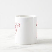 Immer und für immer Love Doodle Monogramm Kaffeetasse (Mittel)
