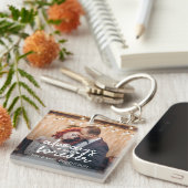 Immer und für immer maßgeschneidertes Foto Schlüsselanhänger (Vorderseite rechts)