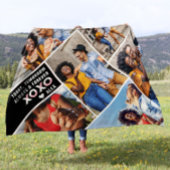 Immer und für immer | Moderne 6 FotoCollage Fleecedecke