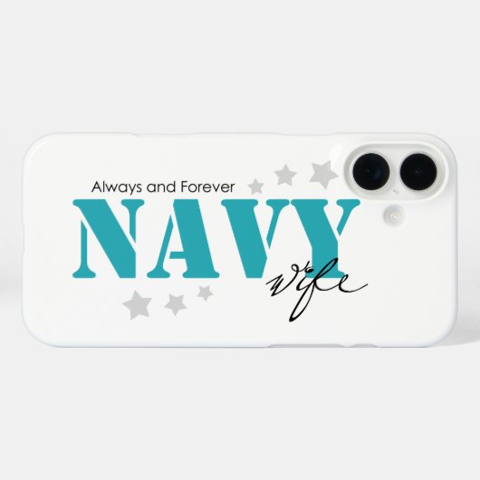 Immer und für immer - Navy-Ehefrau Case-Mate iPhone Hülle (Rückseite (Horizontal))