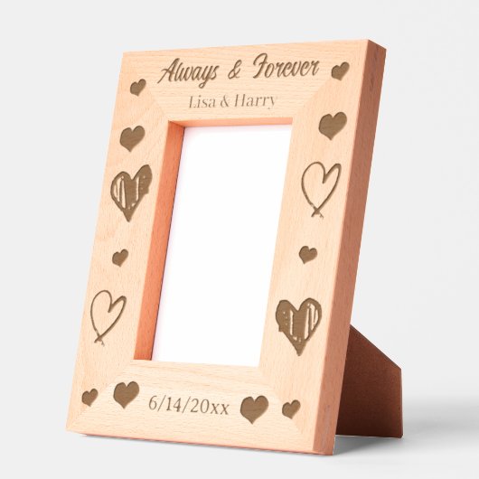 Immer und für immer Personalisierte Romantik Geätzte Rahmen (Links)