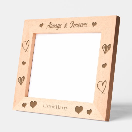 Immer und für immer Personalisierte Romantik Geätzte Rahmen (Links)