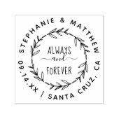 Immer und für immer | Rustische Blätter und benutz Permastempel (Design)