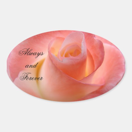 Immer und für immer Umschlag Aufkleber Rosa Liebe (Vorderseite)