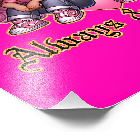 Immer und immer Beste Freundinnen Mädchen Geschenk Fotodruck (Ecke)