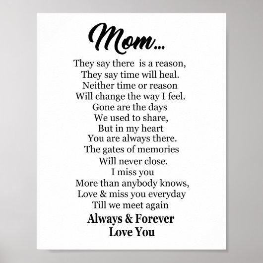 Immer und immer lieben Sie die Mama Poster (Vorne)