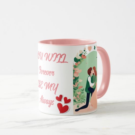 Immer und immer lieben Tasse (VorderseiteRechts)