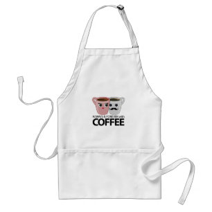 Immer und immer mit Kaffee Schürze