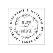 Immer und immer rustikale Händeschlittenhochzeit Gummistempel (Prägung)