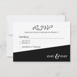 Immer und immer schwarzer Winkel - RSVP Karte