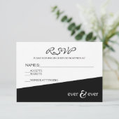 Immer und immer schwarzer Winkel - RSVP Karte (Stehend Vorderseite)