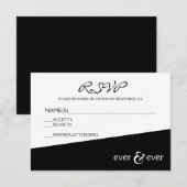 Immer und immer schwarzer Winkel - RSVP Karte (Vorne/Hinten)