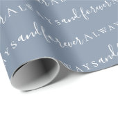 Immer und immer trostlose blaue Hochzeit Geschenkpapier (Rolleneckpunkt)