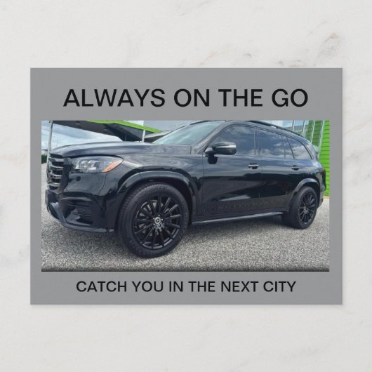 Immer unterwegs postkarte (Vorderseite)