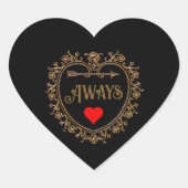Immer Vintag Herz-Aufkleber (Vorderseite)