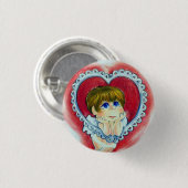 Immer von dir träumen, süße Valentine! Button (Vorne & Hinten)