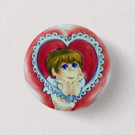 Immer von dir träumen, süße Valentine! Button (Vorderseite)