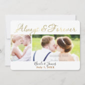 IMMER & VORBEREITETES GOLD WEDD 4 Foto Foto Einladung (Vorderseite)