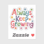 Immer Wachsen behalten Aufkleber (Blatt)