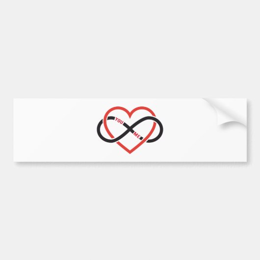 immer währende Liebe, rotes Herz mit Autoaufkleber (Vorne)
