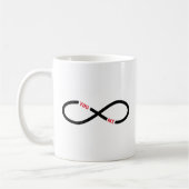 immer währende Liebe, Unendlichkeitszeichen Sie Kaffeetasse (Links)