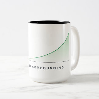 Immer weiter aufzinsende Investitionsdividenden-Ta Zweifarbige Tasse