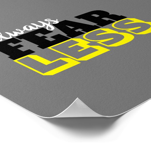 immer weniger Zitat modern grau und gelb fürchten Poster (Ecke)