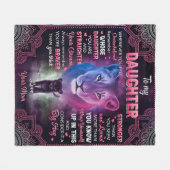 Immer wenn sich U überwältigt Löwe Mama zu Tochter Fleecedecke (Vorderseite (Horizontal))