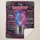 Immer wenn sich U überwältigt Löwe Mama zu Tochter Sherpadecke (Vorderseite)