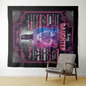 Immer wenn sich U überwältigt Löwe Mama zu Tochter Wandteppich (Beispiel (Horizontal))