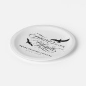 Immer wieder steigende Vögel in unserer Beerdigung Pappteller (Schrägansicht)