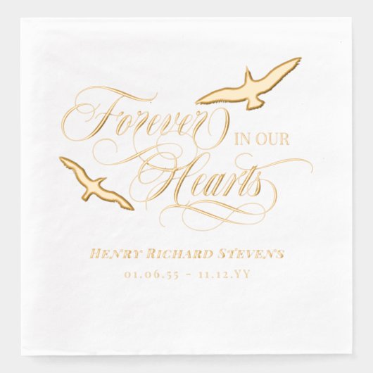 Immer wieder steigende Vögel in unserer Beerdigung Servietten Mit Folie (Vorderseite)