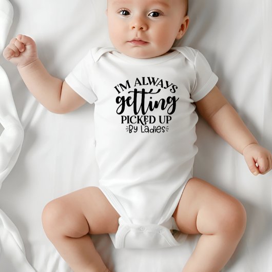 "Immer wieder von den Damen abgeholt" Baby Bodysui Baby Strampler