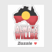 Immer wird aborigines Land, Australien Aufkleber (Blatt)