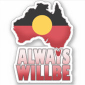 Immer wird aborigines Land, Australien Aufkleber (Vorderseite)