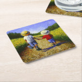 Immer Zeit für den Fang der Kunst Rechteckiger Pappuntersetzer (angewinkelt)