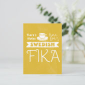 Immer Zeit für die schwedische Fika Postkarte (Stehend Vorderseite)